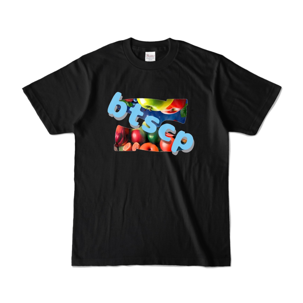 【祝 開店！！ 期間限定割引価格】果物柄靴デザイン - Tシャツ 正面イラスト（ブラック 濃色）｜[Celebration Opening! Limited Time Discount Price] Fruit Pattern Shoes Design - T-Shirt Front Illustration (Black, Dark Color)