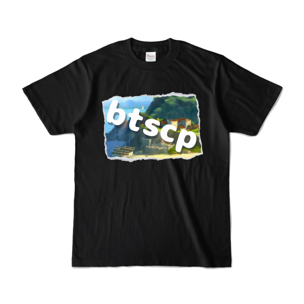 【祝 開店！！ 期間限定割引価格】街デザイン - Tシャツ 正面イラスト（ブラック 濃色）｜[Celebration Opening! Limited Time Discount Price] City Design - T-shirt Front Illustration (Black, Dark Color)
