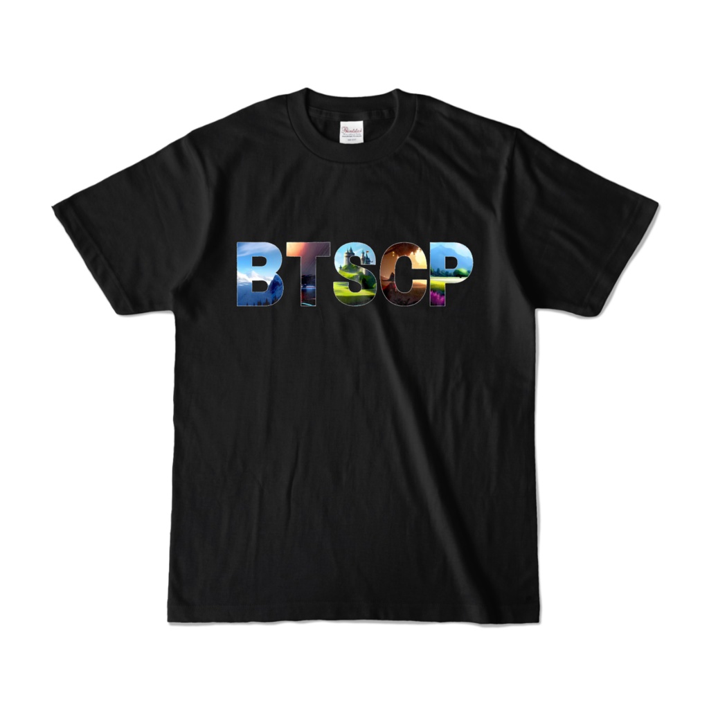 【祝 開店！！ 期間限定割引価格】btscpデザイン - Tシャツ 正面イラスト（ブラック 濃色）｜[Celebration opening! Limited time discount price] btscp design - T-shirt front illustration (black, dark color)
