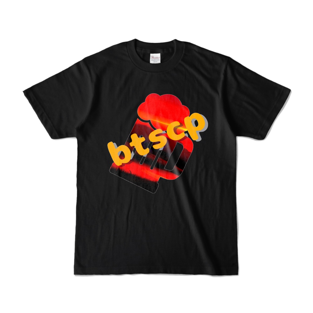 【祝 開店！！ 期間限定割引価格】ビールデザイン - Tシャツ 正面イラスト（ブラック 濃色）｜[Celebration opening! Limited time discount price] Reindeer beer design - T-shirt front illustration (black, dark color)