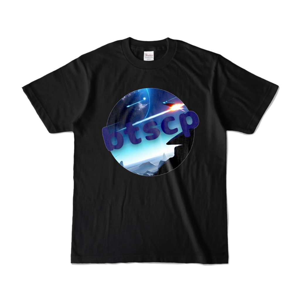 【祝 開店！！ 期間限定割引価格】デザイン - Tシャツ 正面イラスト（ブラック 濃色）｜[Celebration opening! Limited Time Discount Price] Design - T-shirt Front Illustration (Black, Dark Color)｜btscp