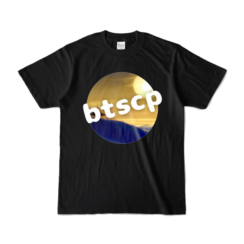 【祝 開店！！ 期間限定割引価格】デザイン - Tシャツ 正面イラスト（ブラック 濃色）｜[Celebration opening! Limited Time Discount Price] Design - T-shirt Front Illustration (Black, Dark Color)｜btscp