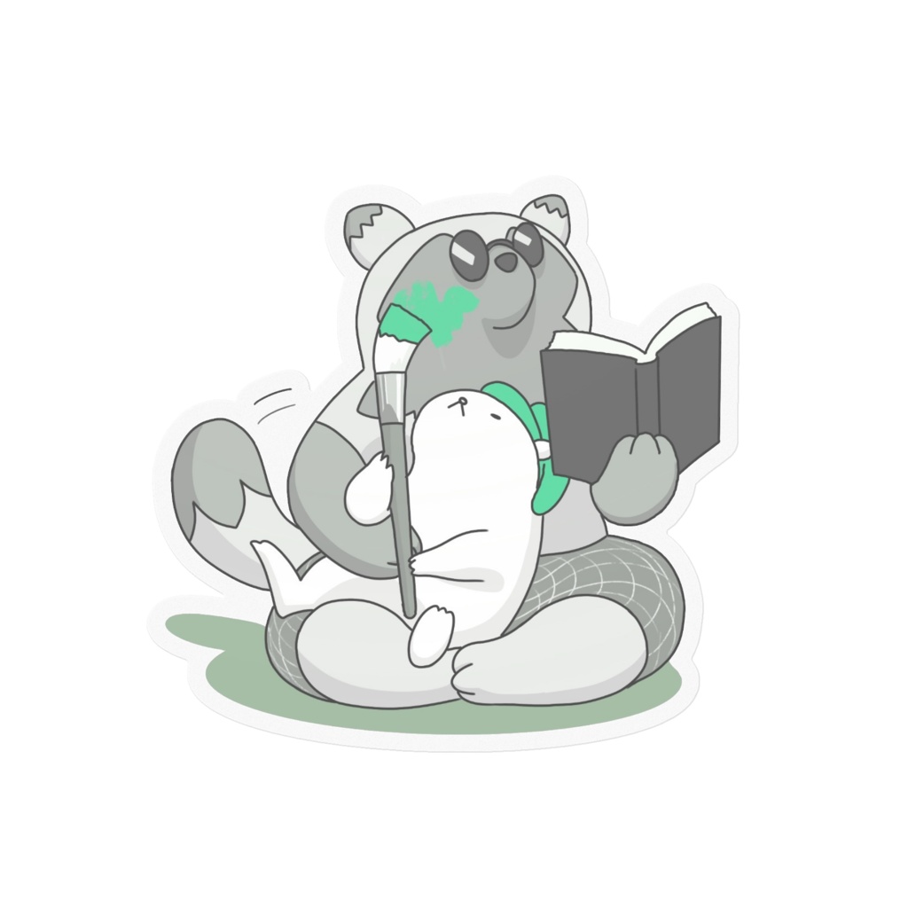 ヨーとハク クリアステッカー