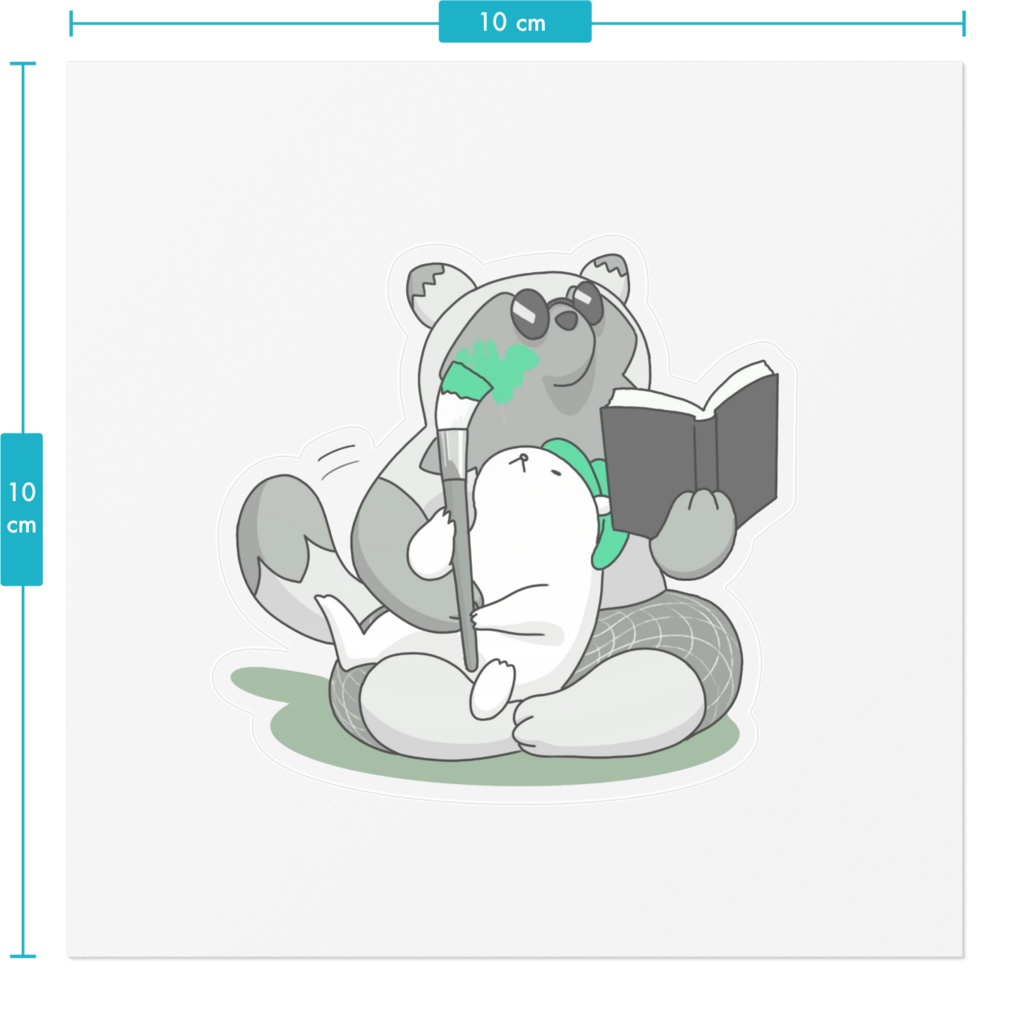 ヨーとハク クリアステッカー