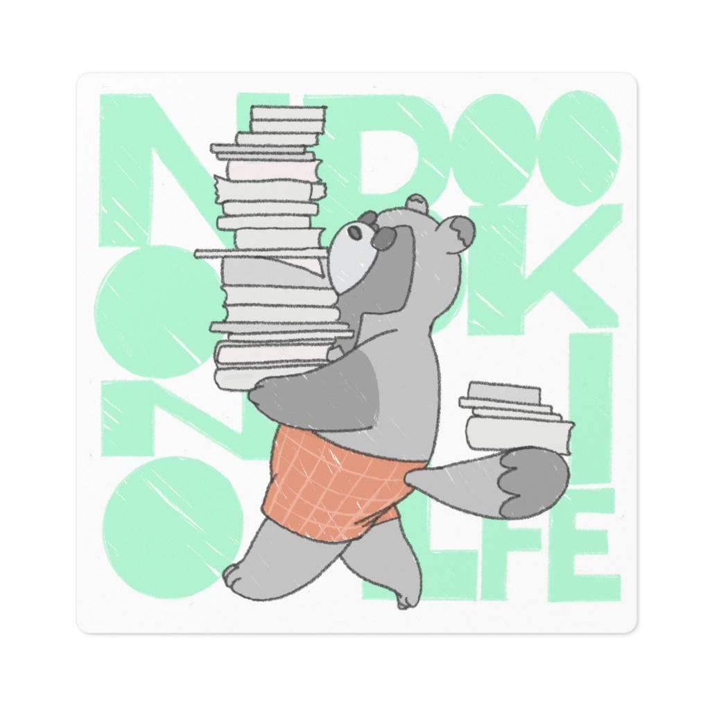 NO BOOK NO LIFEのステッカー