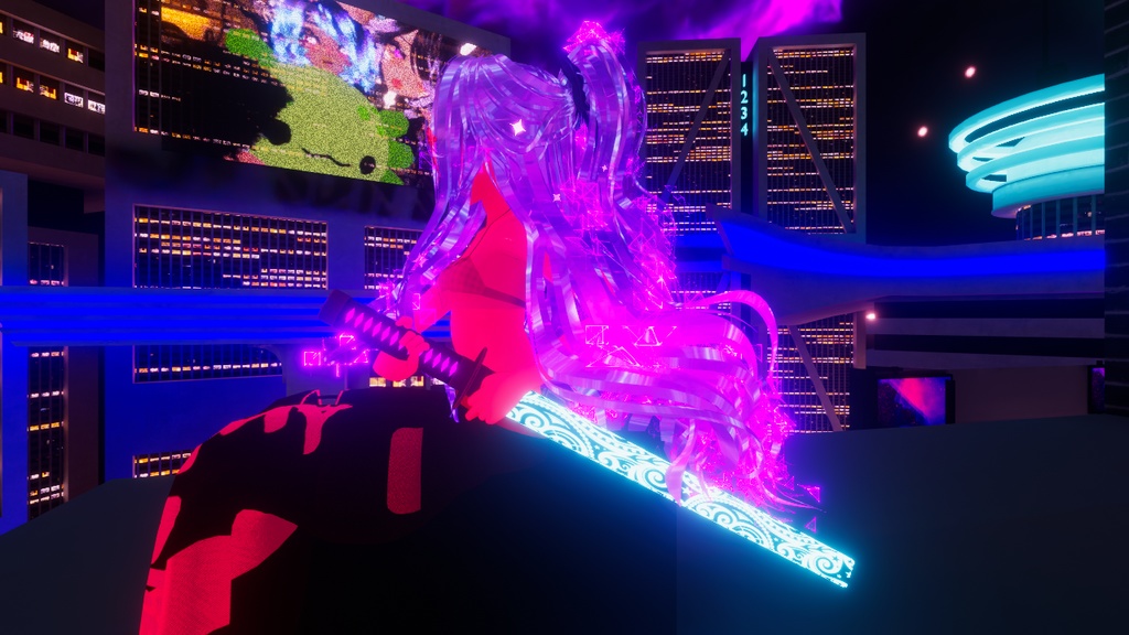 LED Straight Blade Katana