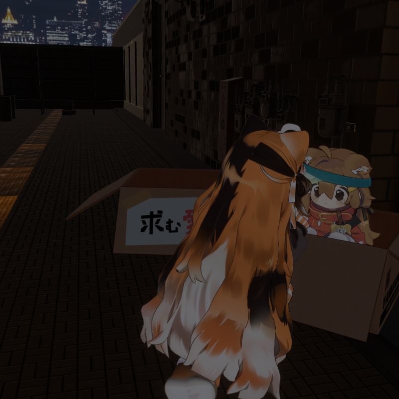 【まめふれ対応】アバターin段ボールギミック