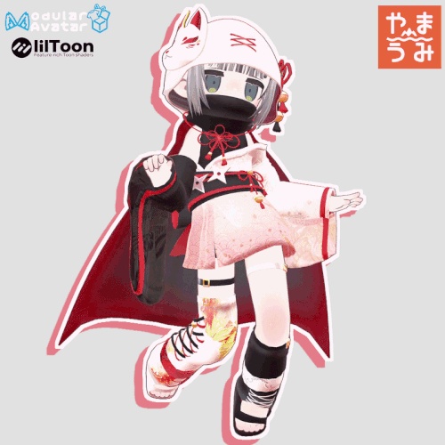 【期間限定SALE】【3D衣装・髪型】忍装~花隠れ~【まめふれんず対応】
