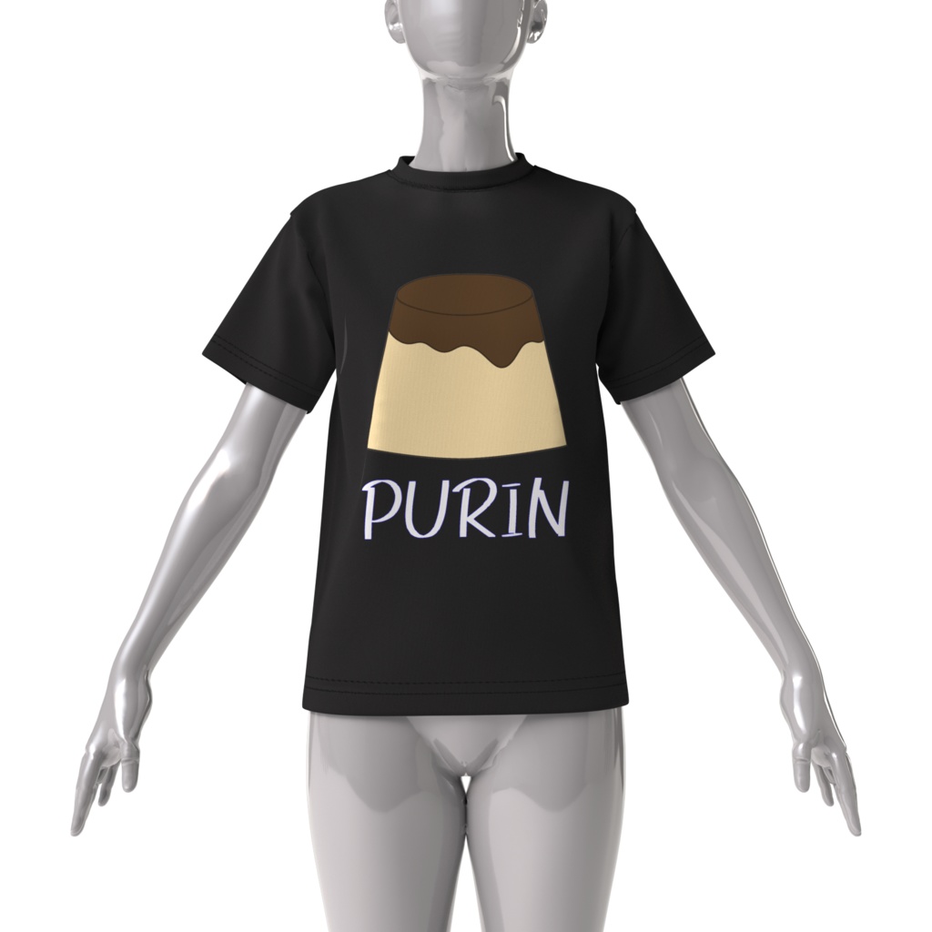 プリンTシャツビッグ-黒