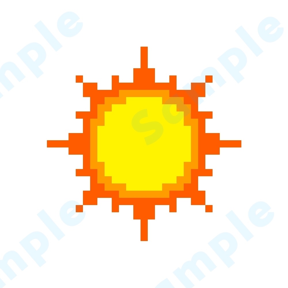 ドット絵　太陽
