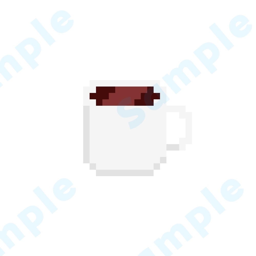 ドット絵　コーヒーカップ