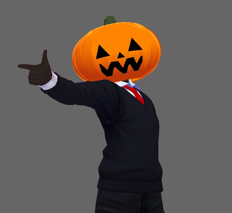 Jack O Lantern Pumpkin Head VRoid Model