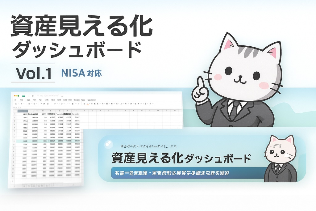資産見える化ダッシュボード(NISA対応Excelテンプレート)