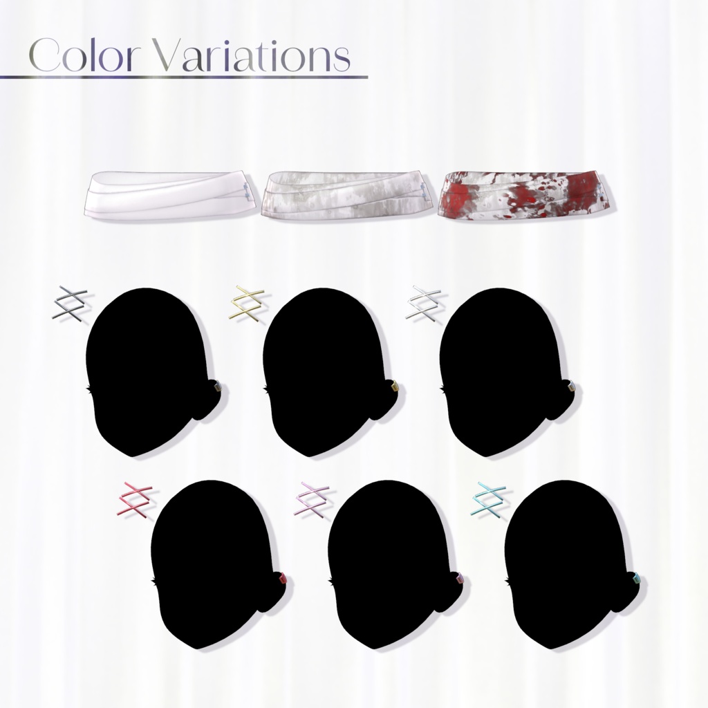 包帯ショート / Bandage Short Hair【18 Avatars】