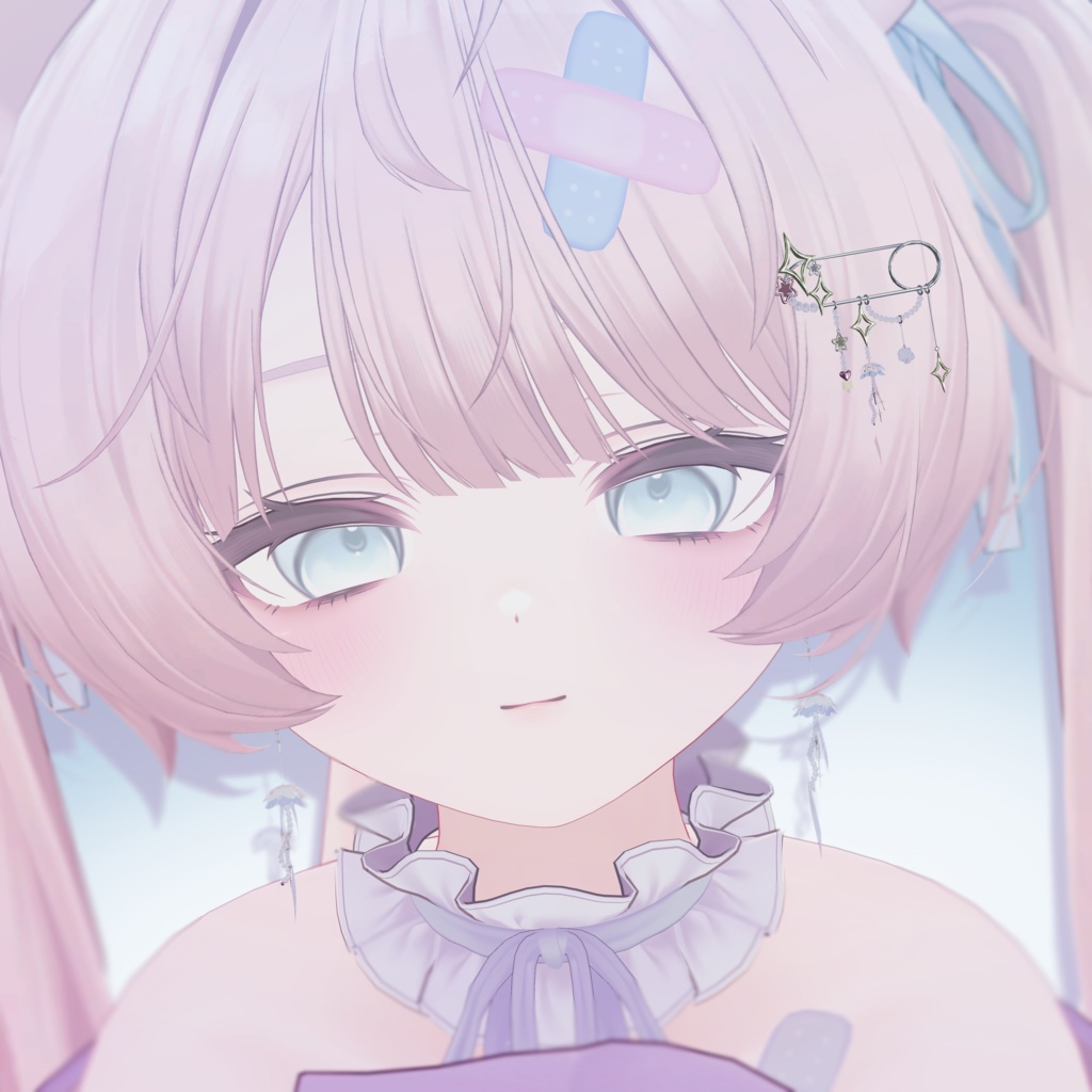 揺れるくらげhair pin & pierced earrings