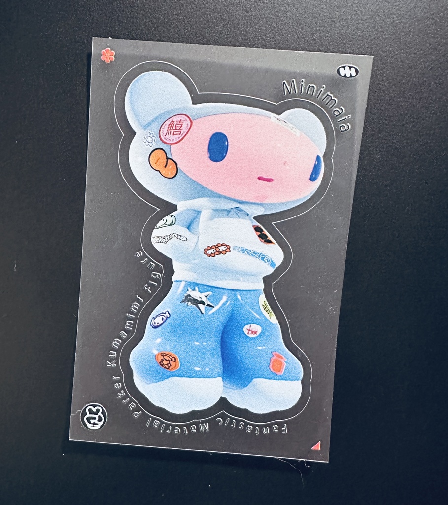 くまステッカー青