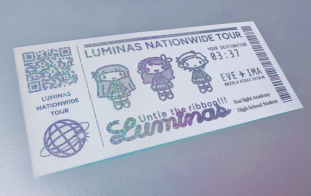 ルミナス箔押しステッカー