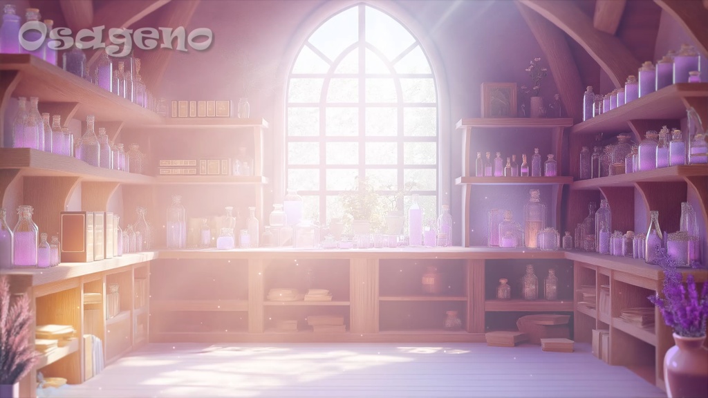 【動く背景素材】魔法使いの工房