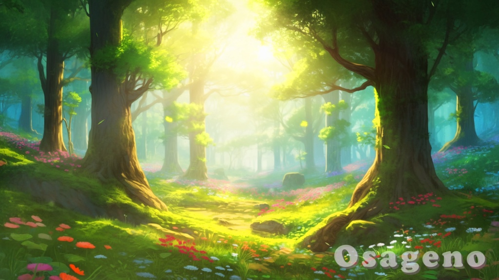 【動く背景素材】魔法使いと精霊の森