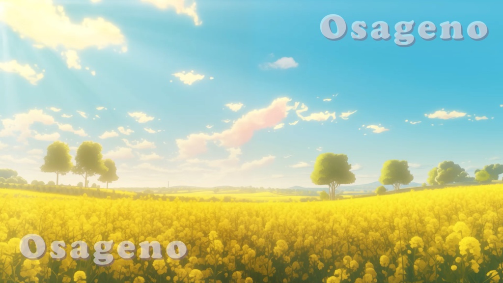 【動く背景素材】晴天の菜の花畑