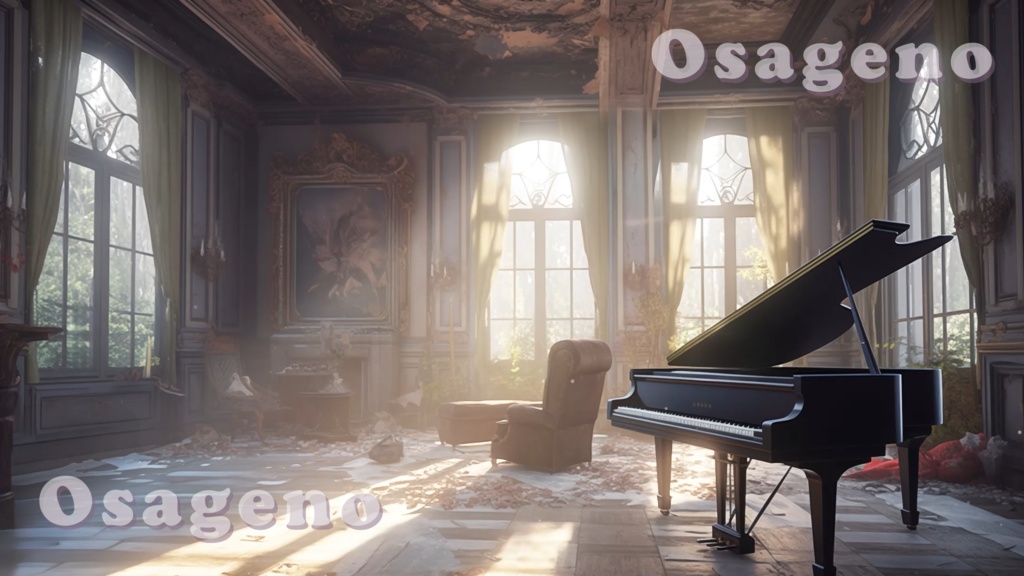 【動く背景素材】寂れた洋館の応接間