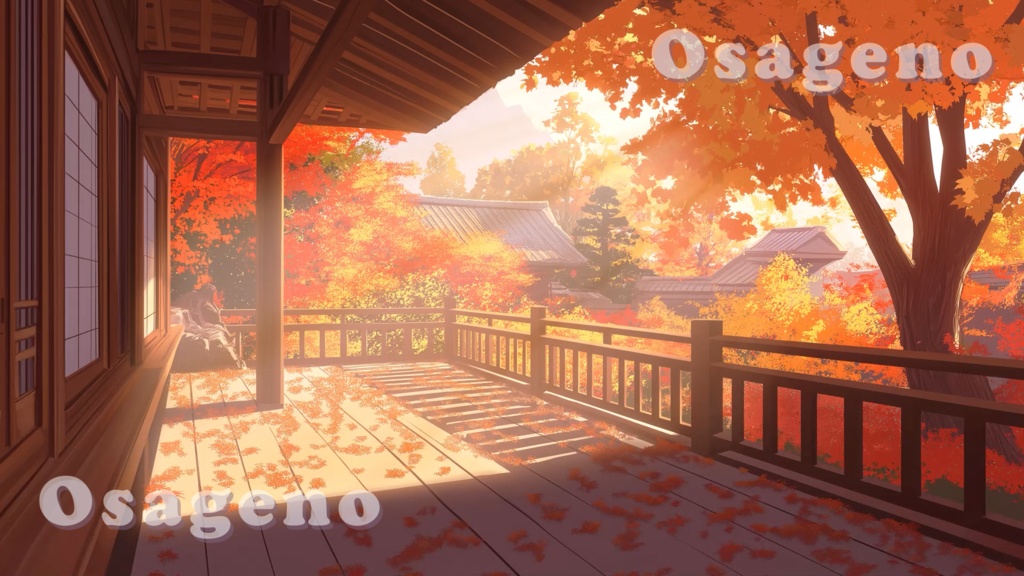 【動く背景】紅葉に隠された外縁【配信用ループ素材】