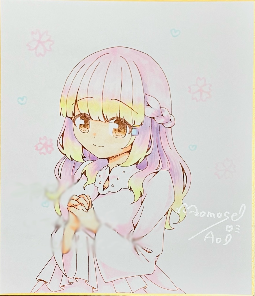 【３周年記念】一点もの手描き色紙 - A