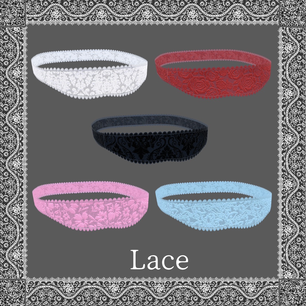 アイマスク レザー&レース