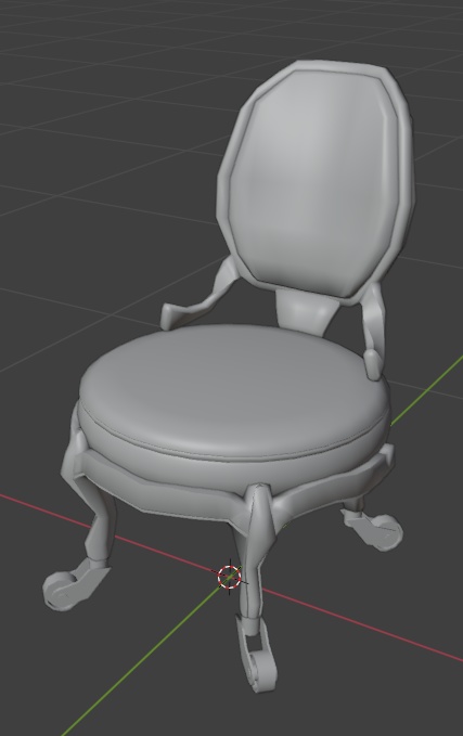ナーシングチェア 3Dモデル (Blender, FBX)