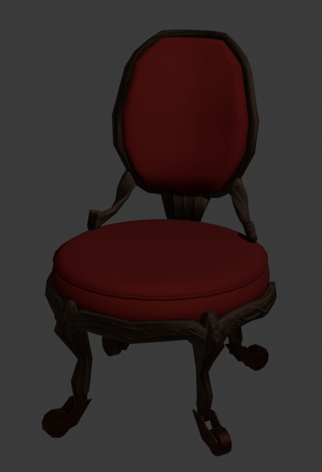 ナーシングチェア 3Dモデル (Blender, FBX)