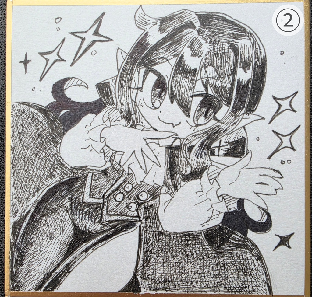 うちの子豆色紙イラスト