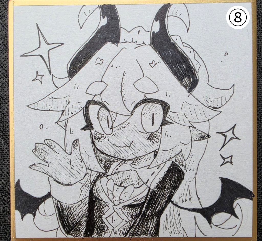 うちの子豆色紙イラスト