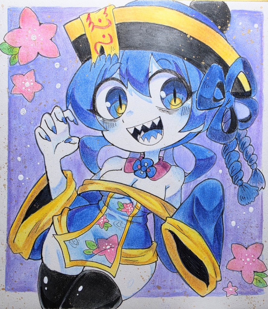 【小色紙原画】キョンシー娘 リエン