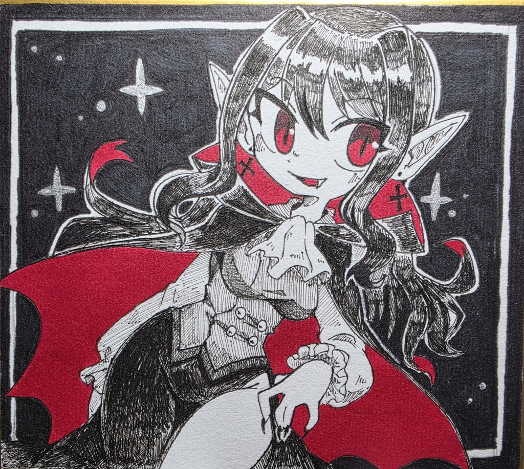 【小色紙原画】吸血鬼 レイエス