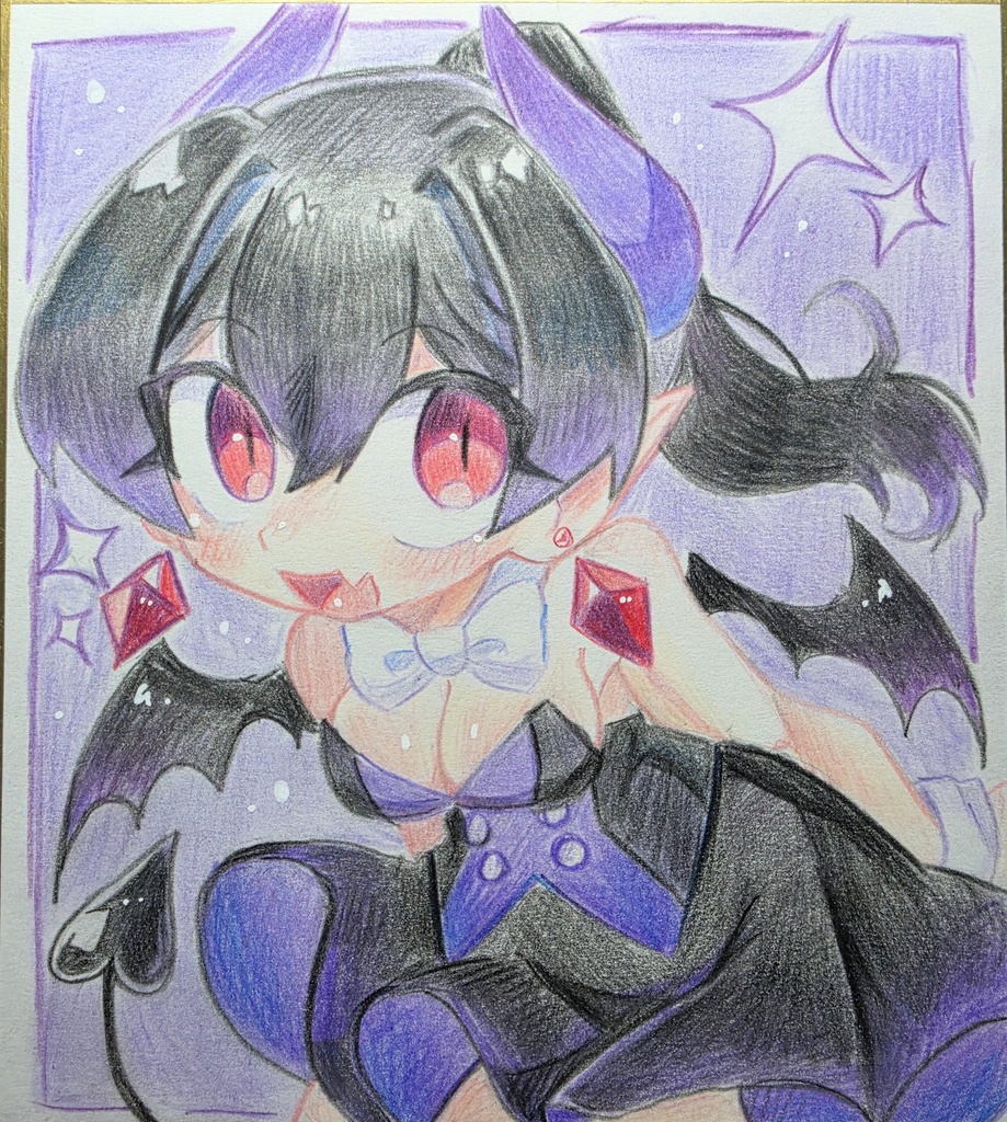 【小色紙原画】悪魔 アレア