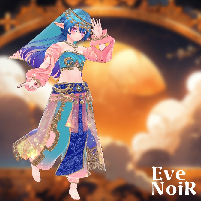 【全4色セット】◆ドリーミーアラビアンセット◆【Vroid用テクスチャセット】