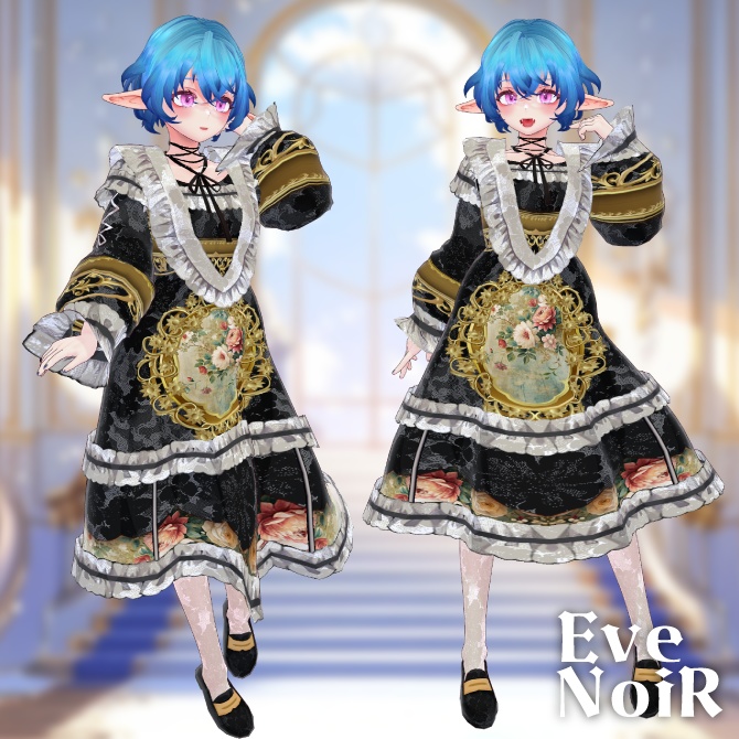 【全6色セット】◆2025バレンタインクラシックワンピース◆【Vroid用テクスチャセット】