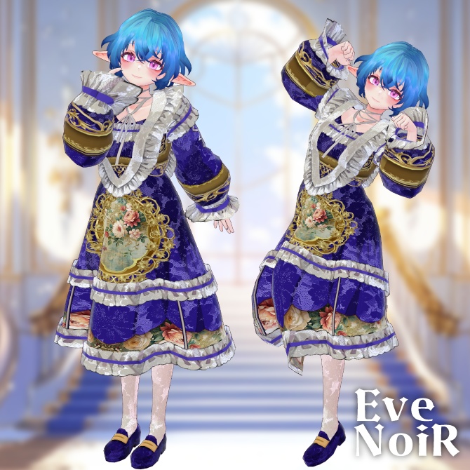 【全6色セット】◆2025バレンタインクラシックワンピース◆【Vroid用テクスチャセット】