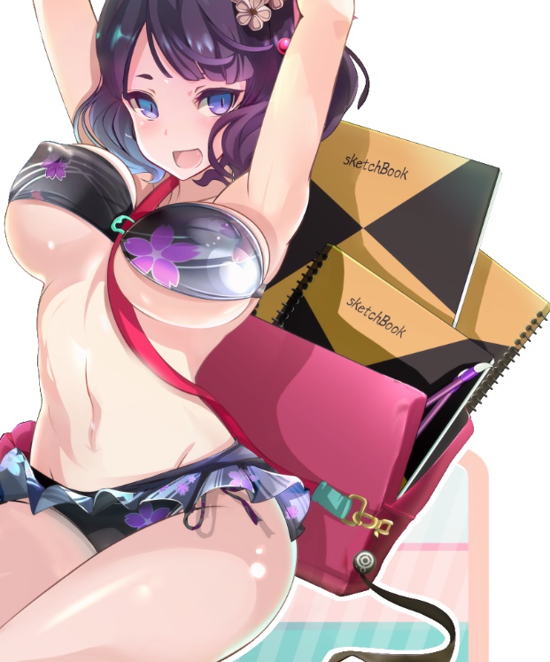 FGO葛飾北斎ちゃん水着アクリルキーホルダー 70×70(mm)