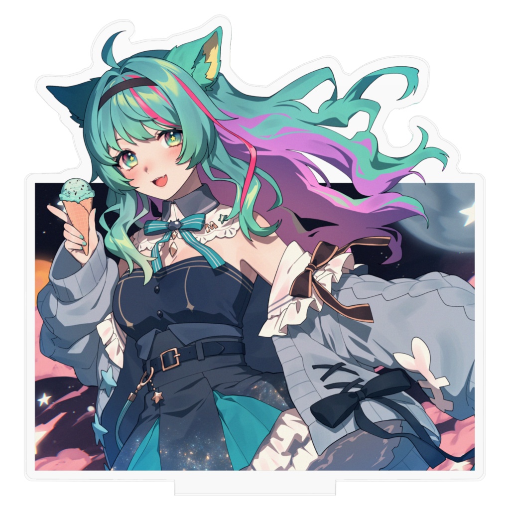 【新ED記念】アイス好きの宇宙猫 アクリルフィギュア