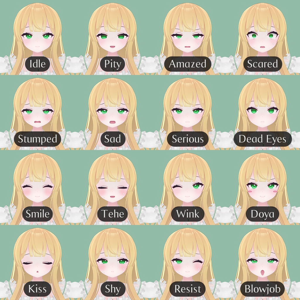 【カリン用】表情セット「Nadeshiko」