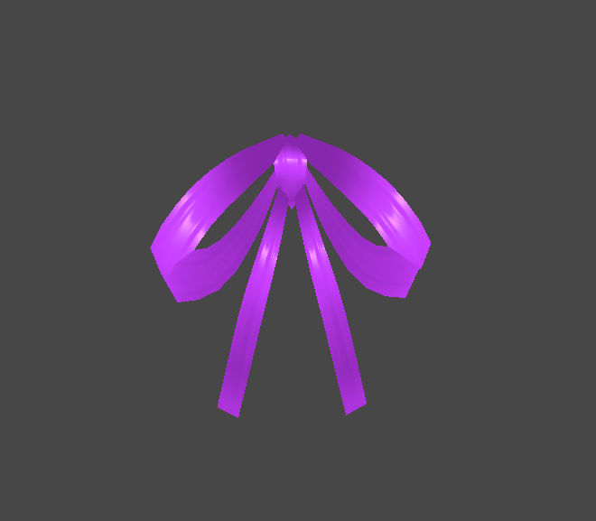 [VRoid 1.0] Back Hair Big Ribbon (6 colors pack) - Fish's Shop - BOOTH