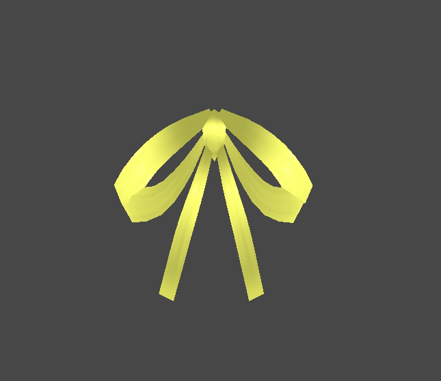 [VRoid 1.0] Back Hair Big Ribbon (6 colors pack) - Fish's Shop - BOOTH