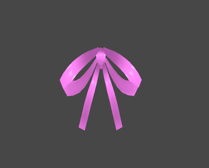 [VRoid 1.0] Back Hair Big Ribbon (6 colors pack) - Fish's Shop - BOOTH