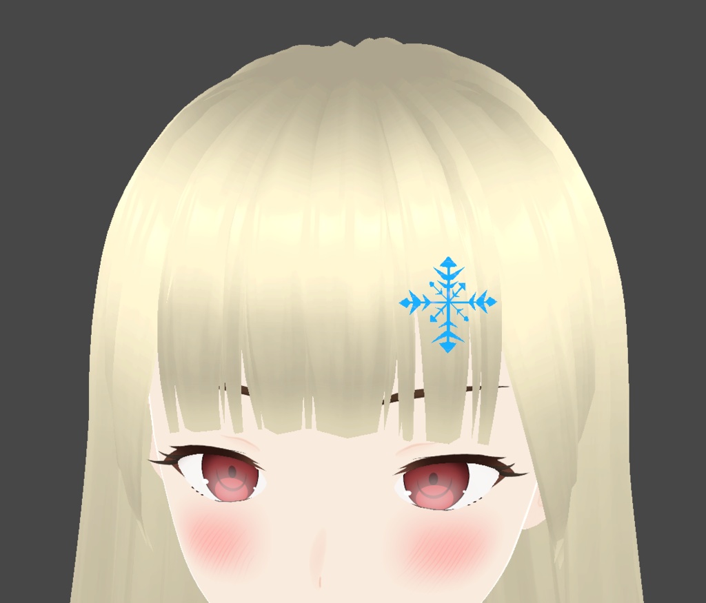 [VRoid 1.0] Snowflake Hair Pin