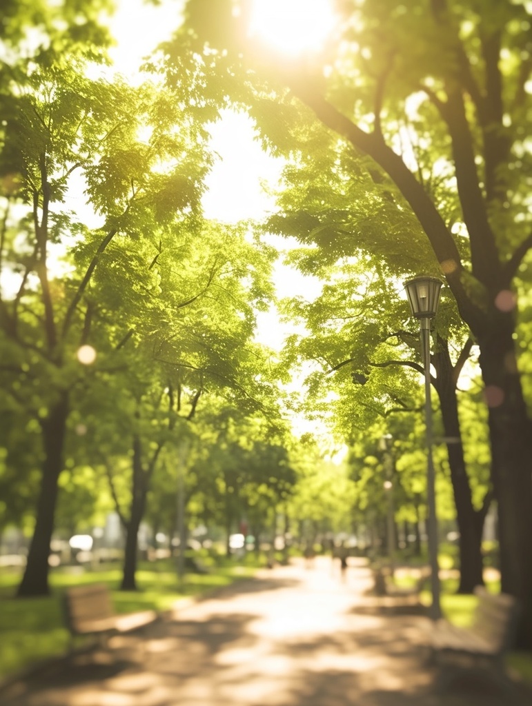 【AI背景素材20枚】公園・都市公園・散策路背景セット（商用・私的利用OK）