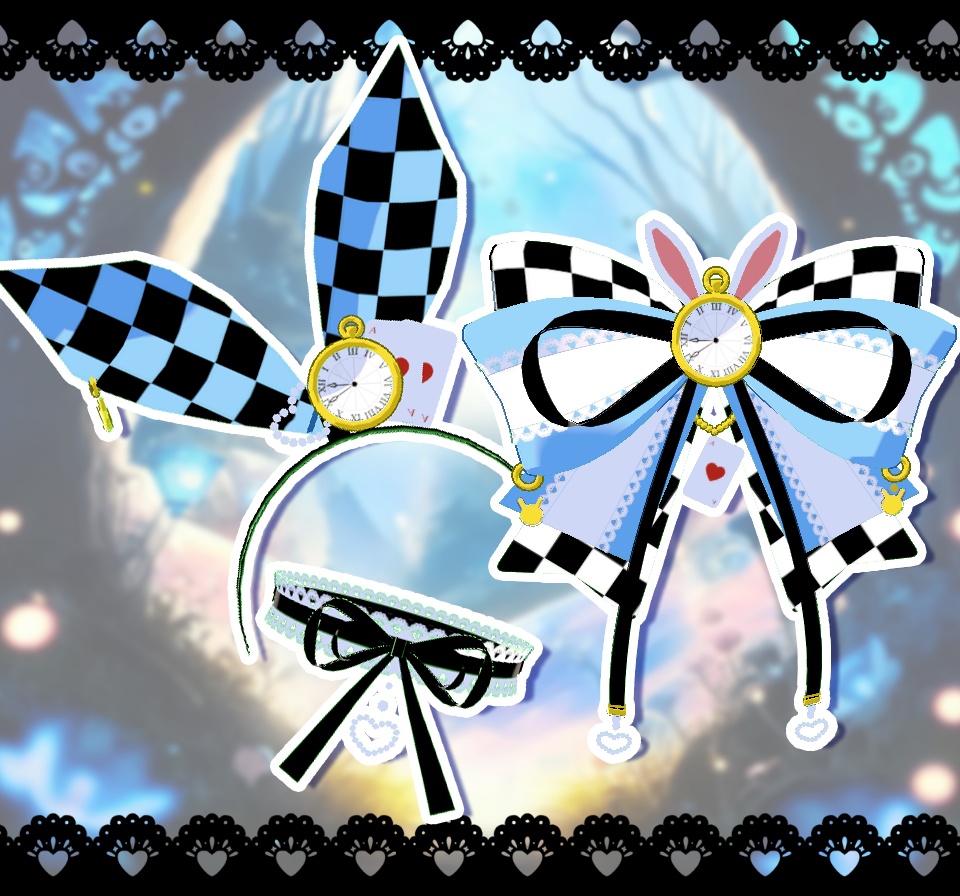 [VRCHAT] ✦Ribbon Set 3 pieces✦