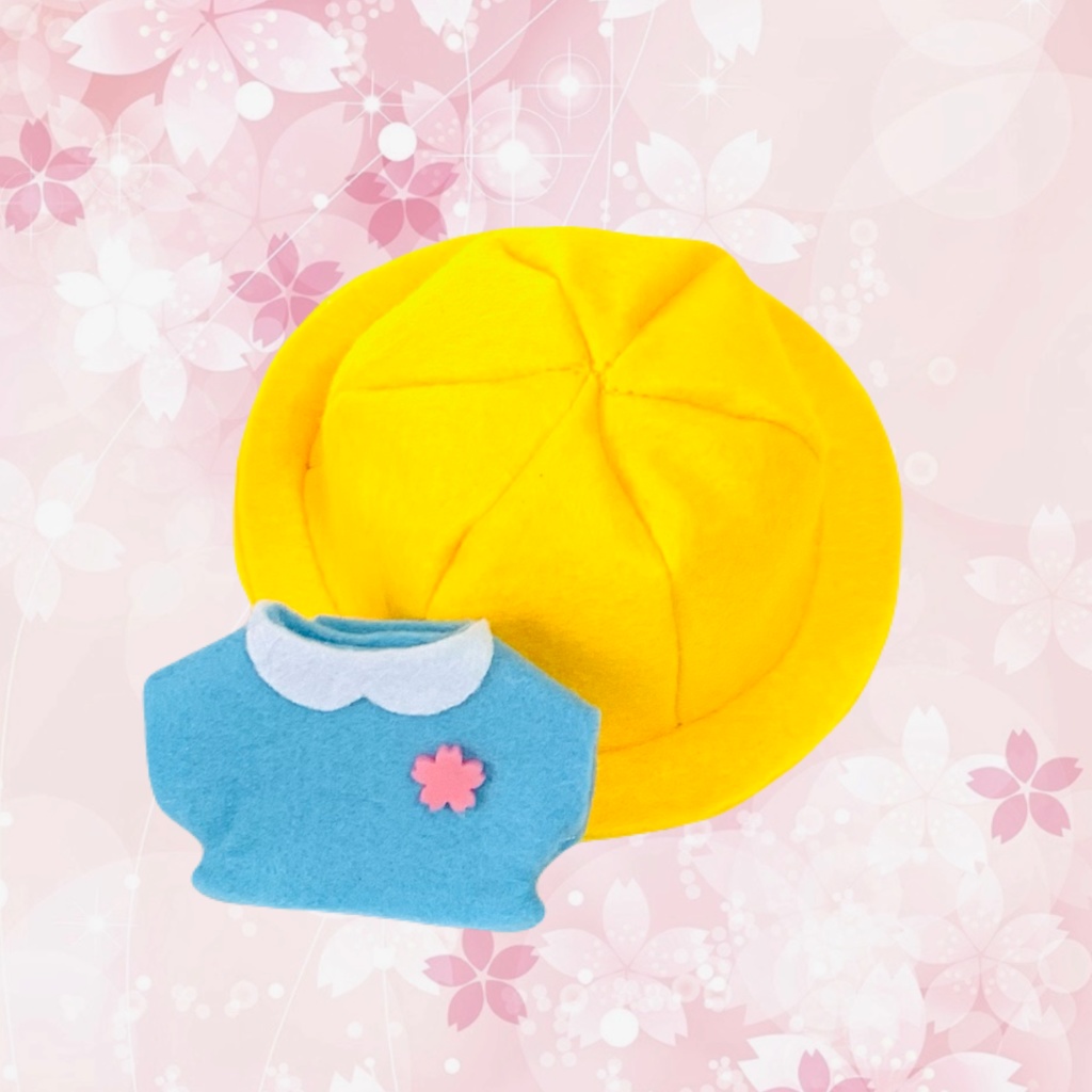ぬい服 10cm セット 幼稚園児服 幼稚園児帽子 桜🌸