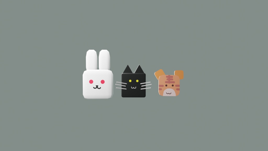【VRChat】【アクセサリ】動物のバッジ