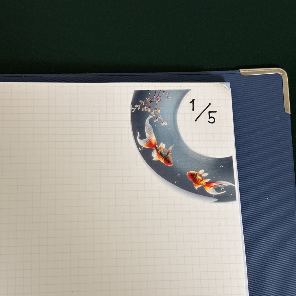 透明な花環|花と金魚のガラスリング風ステッカーシート